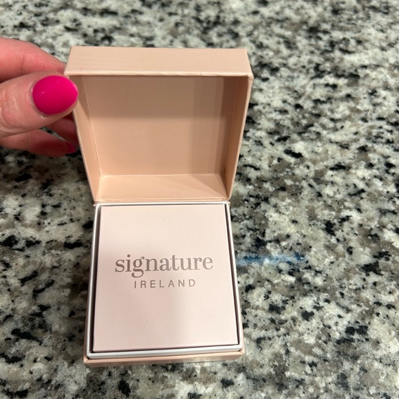 Blue and Silver Stud Earrings with Gemstone Accents - Picture 4 of 4